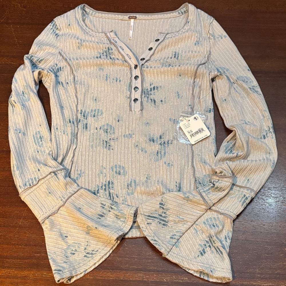 NWT Free People Layer Me Henley Top